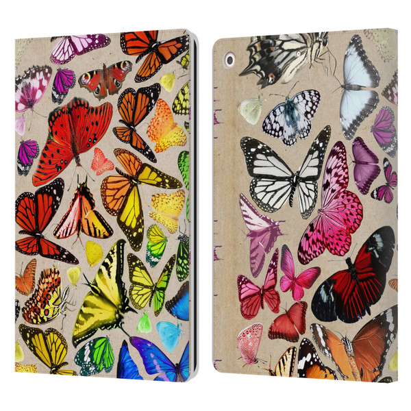 Anthony Christou Art Rainbow Butterflies Leather Book Wallet Case Cover For Apple iPad 10.2 2019/2020/2021