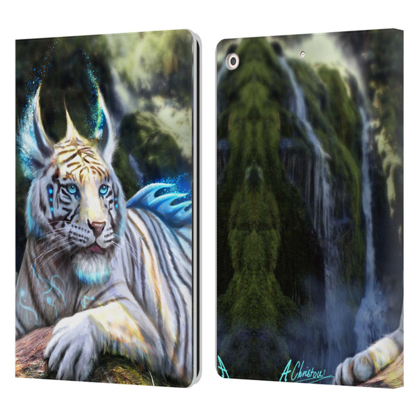 Anthony Christou Art Water Tiger Leather Book Wallet Case Cover For Apple iPad 10.2 2019/2020/2021