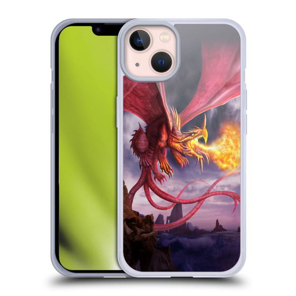 Anthony Christou Art Fire Dragon Soft Gel Case for Apple iPhone 13