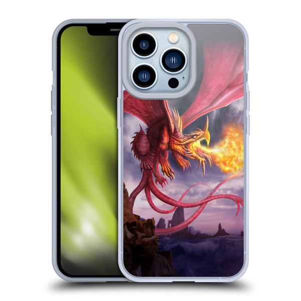 Anthony Christou Art Fire Dragon Soft Gel Case for Apple iPhone 13 Pro