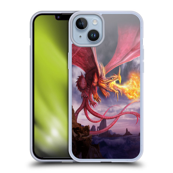 Anthony Christou Art Fire Dragon Soft Gel Case for Apple iPhone 14 Plus