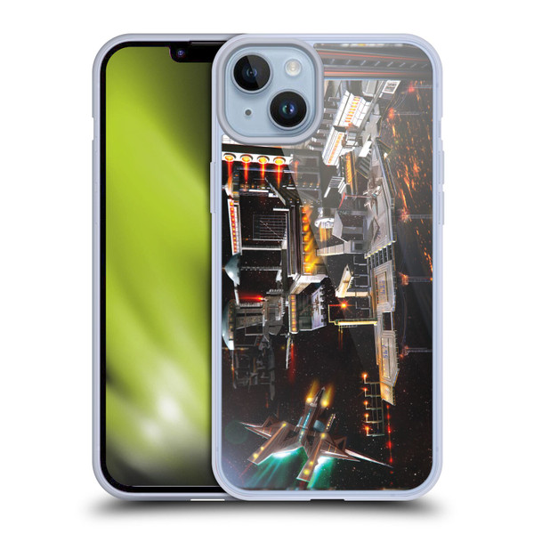 Anthony Christou Art Space Station Soft Gel Case for Apple iPhone 14 Plus