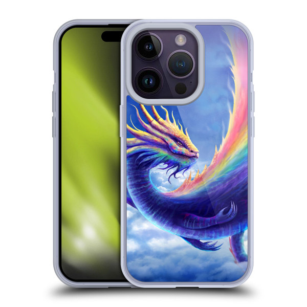 Anthony Christou Art Rainbow Dragon Soft Gel Case for Apple iPhone 14 Pro