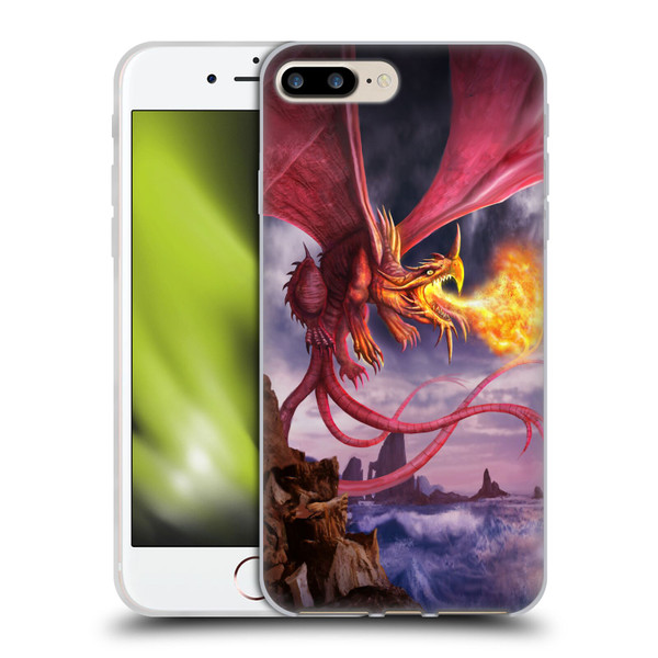 Anthony Christou Art Fire Dragon Soft Gel Case for Apple iPhone 7 Plus / iPhone 8 Plus