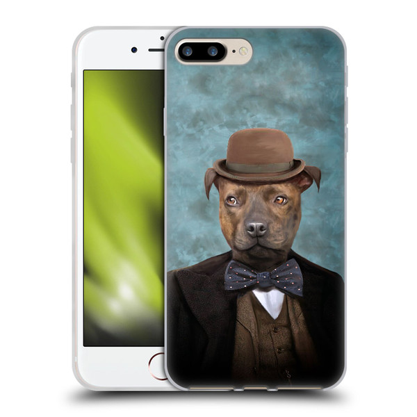 Anthony Christou Art Sir Edmund Bulldog Soft Gel Case for Apple iPhone 7 Plus / iPhone 8 Plus