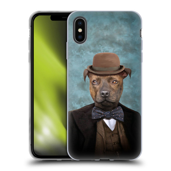 Anthony Christou Art Sir Edmund Bulldog Soft Gel Case for Apple iPhone XS Max