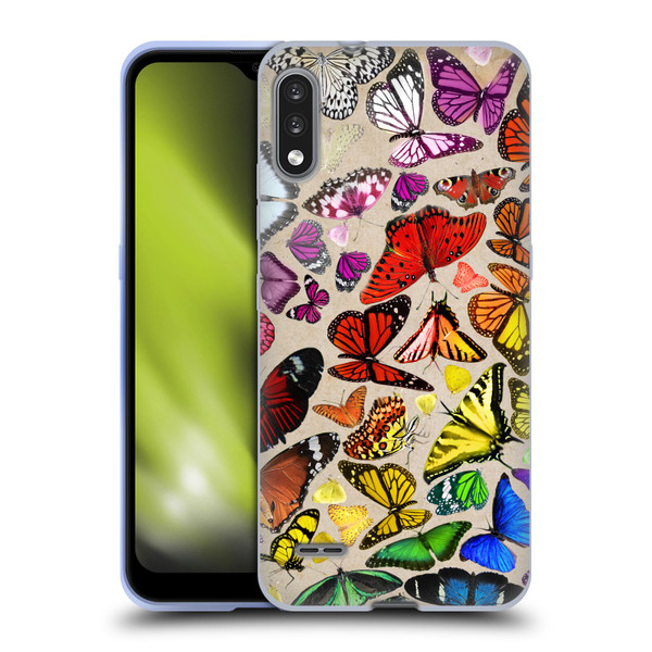 Anthony Christou Art Rainbow Butterflies Soft Gel Case for LG K22