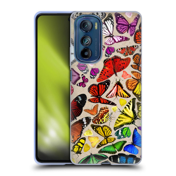 Anthony Christou Art Rainbow Butterflies Soft Gel Case for Motorola Edge 30