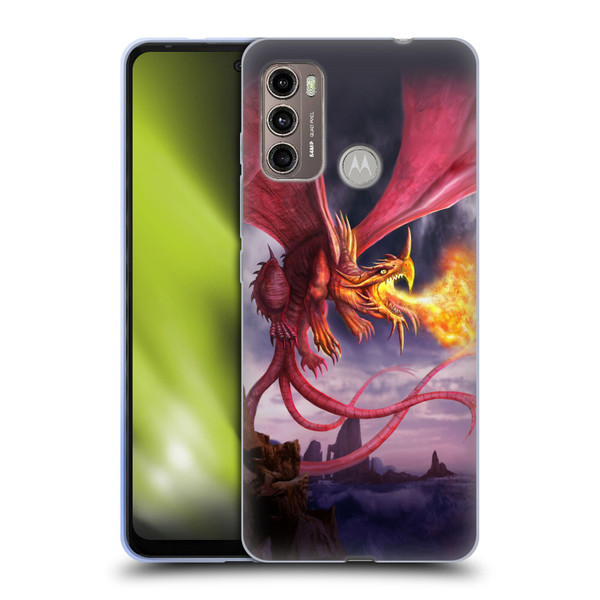 Anthony Christou Art Fire Dragon Soft Gel Case for Motorola Moto G60 / Moto G40 Fusion
