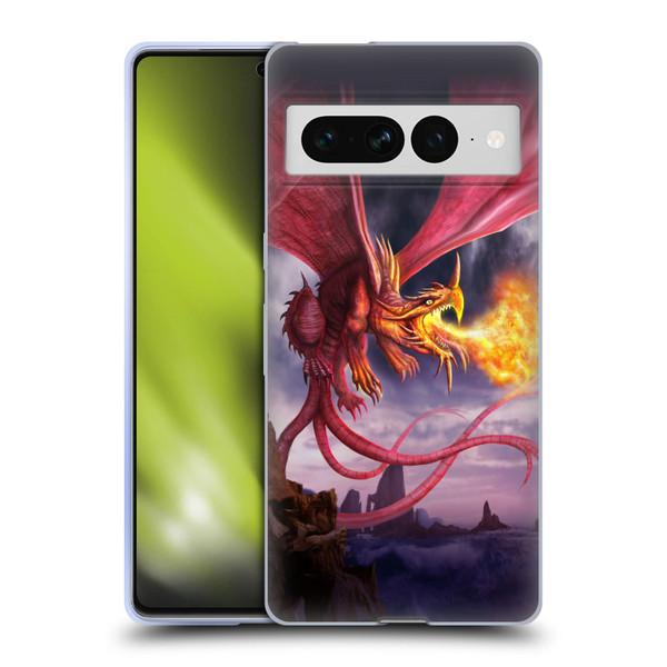 Anthony Christou Art Fire Dragon Soft Gel Case for Google Pixel 7 Pro