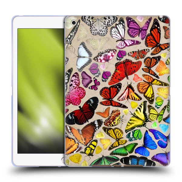 Anthony Christou Art Rainbow Butterflies Soft Gel Case for Apple iPad 10.2 2019/2020/2021