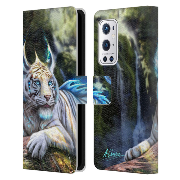 Anthony Christou Art Water Tiger Leather Book Wallet Case Cover For OnePlus 9 Pro