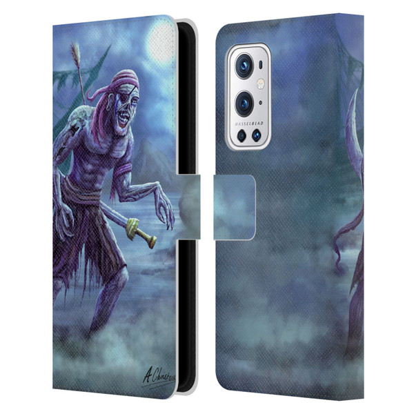 Anthony Christou Art Zombie Pirate Leather Book Wallet Case Cover For OnePlus 9 Pro