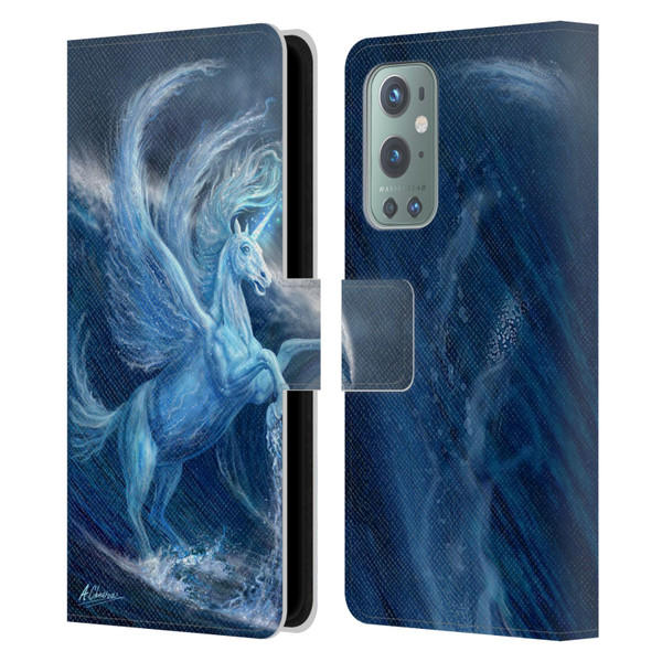 Anthony Christou Art Water Pegasus Leather Book Wallet Case Cover For OnePlus 9