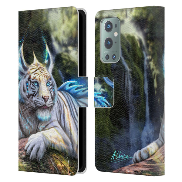 Anthony Christou Art Water Tiger Leather Book Wallet Case Cover For OnePlus 9