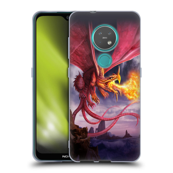 Anthony Christou Art Fire Dragon Soft Gel Case for Nokia 6.2 / 7.2