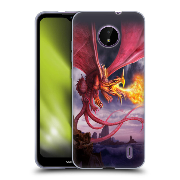 Anthony Christou Art Fire Dragon Soft Gel Case for Nokia C10 / C20