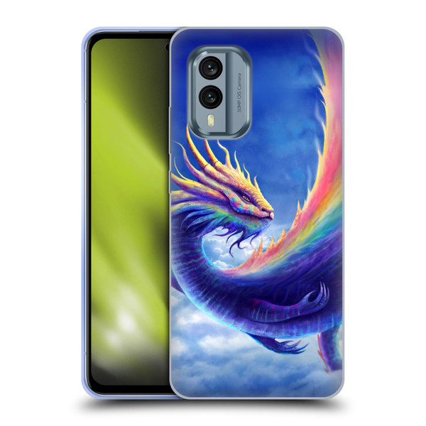Anthony Christou Art Rainbow Dragon Soft Gel Case for Nokia X30