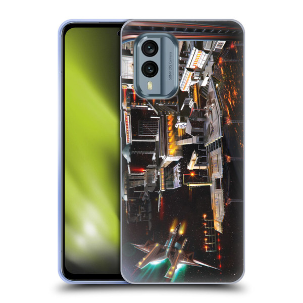 Anthony Christou Art Space Station Soft Gel Case for Nokia X30