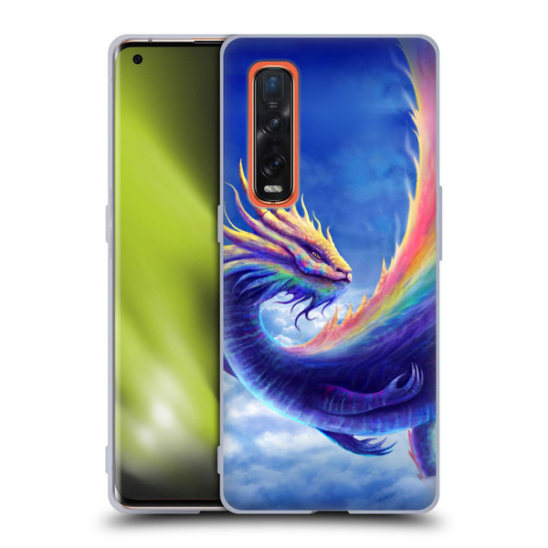 Anthony Christou Art Rainbow Dragon Soft Gel Case for OPPO Find X2 Pro 5G