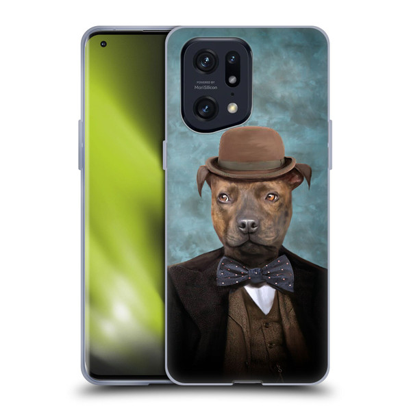 Anthony Christou Art Sir Edmund Bulldog Soft Gel Case for OPPO Find X5 Pro