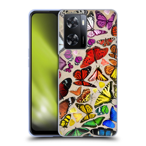 Anthony Christou Art Rainbow Butterflies Soft Gel Case for OPPO A57s
