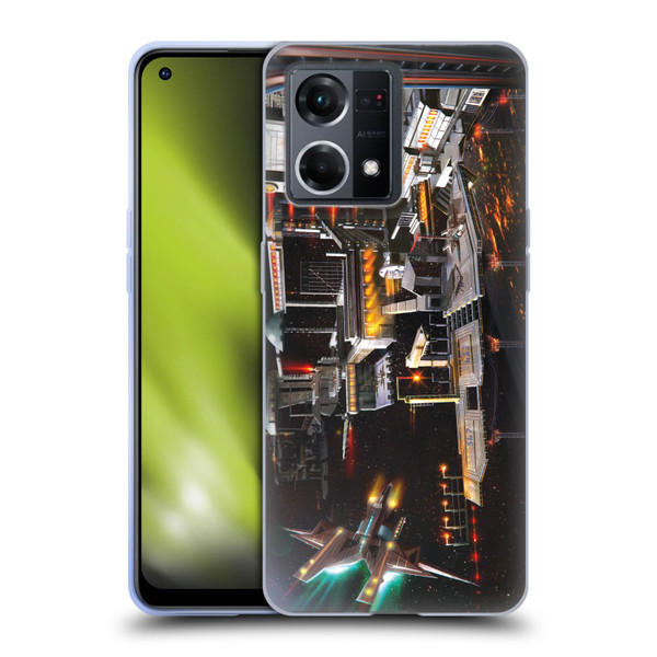 Anthony Christou Art Space Station Soft Gel Case for OPPO Reno8 4G