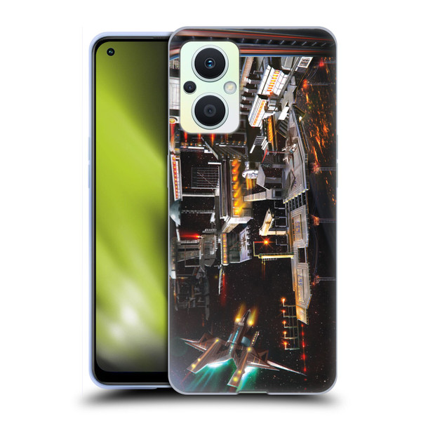 Anthony Christou Art Space Station Soft Gel Case for OPPO Reno8 Lite