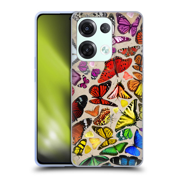 Anthony Christou Art Rainbow Butterflies Soft Gel Case for OPPO Reno8 Pro