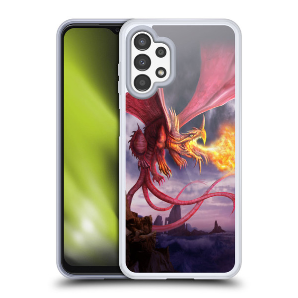 Anthony Christou Art Fire Dragon Soft Gel Case for Samsung Galaxy A13 (2022)