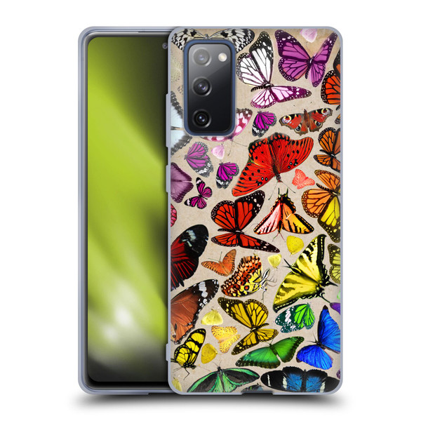 Anthony Christou Art Rainbow Butterflies Soft Gel Case for Samsung Galaxy S20 FE / 5G