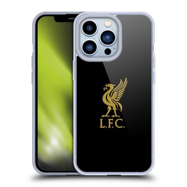 Liverpool Football Club Liver Bird Gold Logo On Black Soft Gel Case for Apple iPhone 13 Pro