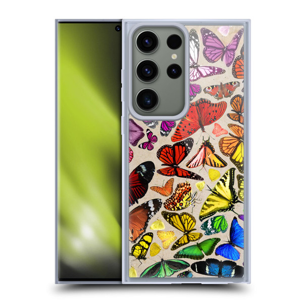 Anthony Christou Art Rainbow Butterflies Soft Gel Case for Samsung Galaxy S23 Ultra 5G