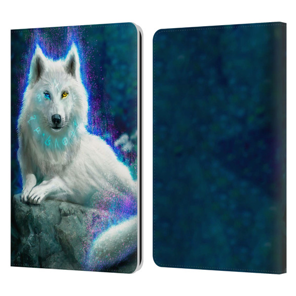 Anthony Christou Fantasy Art White Wolf Leather Book Wallet Case Cover For Amazon Kindle Paperwhite 1 / 2 / 3
