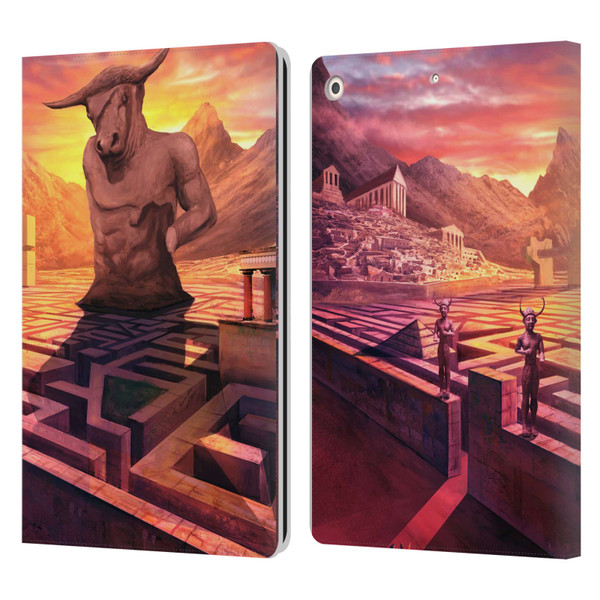 Anthony Christou Fantasy Art Minotaur In Labyrinth Leather Book Wallet Case Cover For Apple iPad 10.2 2019/2020/2021