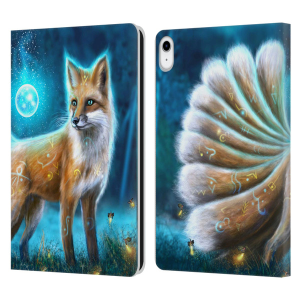 Anthony Christou Fantasy Art Magic Fox In Moonlight Leather Book Wallet Case Cover For Apple iPad 10.9 (2022)