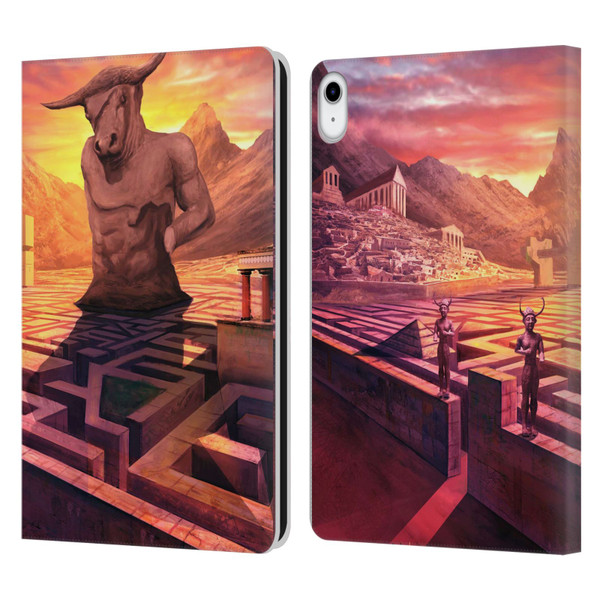 Anthony Christou Fantasy Art Minotaur In Labyrinth Leather Book Wallet Case Cover For Apple iPad 10.9 (2022)