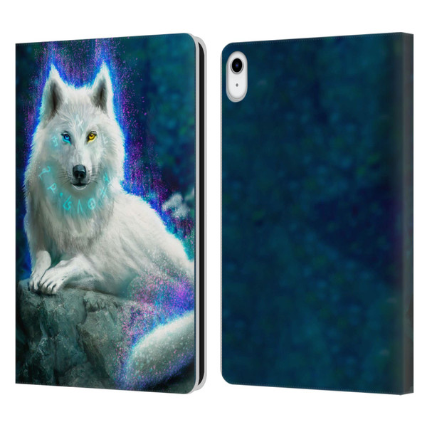 Anthony Christou Fantasy Art White Wolf Leather Book Wallet Case Cover For Apple iPad 10.9 (2022)