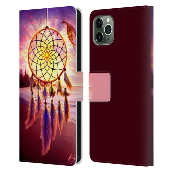 Anthony Christou Fantasy Art Beach Dragon Dream Catcher Leather Book Wallet Case Cover For Apple iPhone 11 Pro Max
