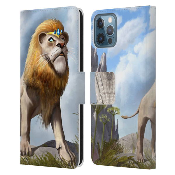 Anthony Christou Fantasy Art King Of Lions Leather Book Wallet Case Cover For Apple iPhone 12 / iPhone 12 Pro