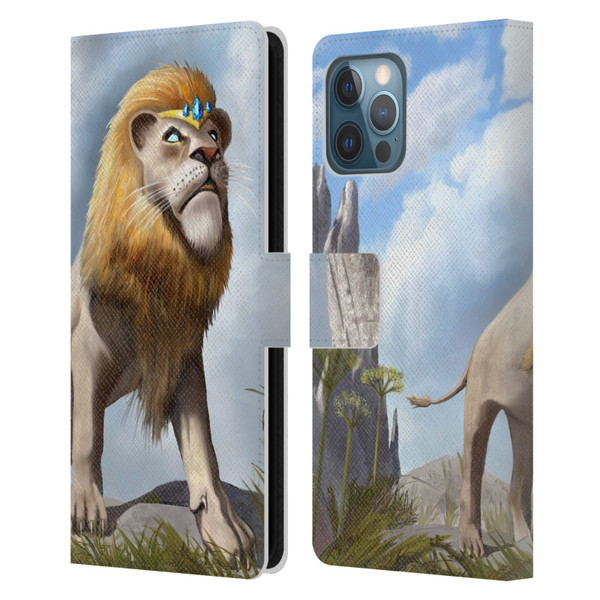 Anthony Christou Fantasy Art King Of Lions Leather Book Wallet Case Cover For Apple iPhone 12 Pro Max