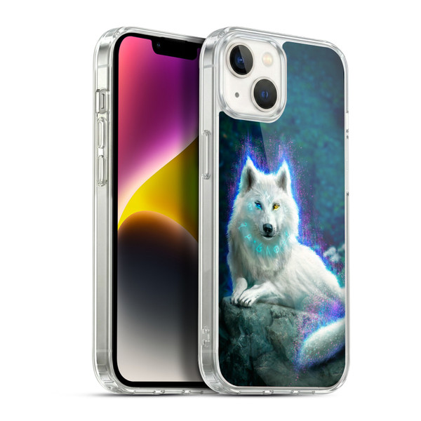 Anthony Christou Fantasy Art White Wolf Soft Gel Case for Apple iPhone 14 Plus & MagSafe