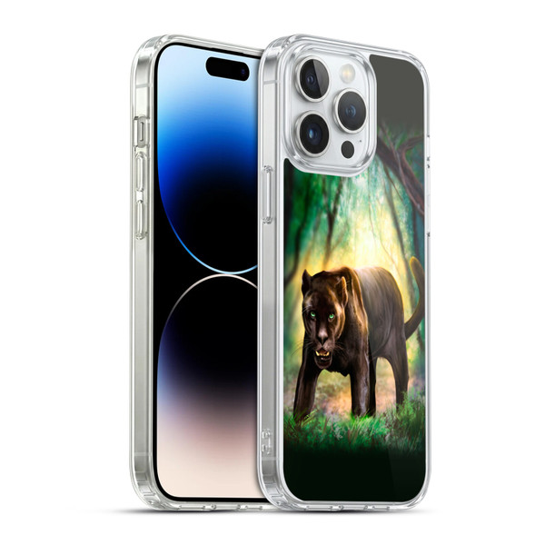 Anthony Christou Fantasy Art Black Panther Soft Gel Case for Apple iPhone 14 Pro Max & MagSafe