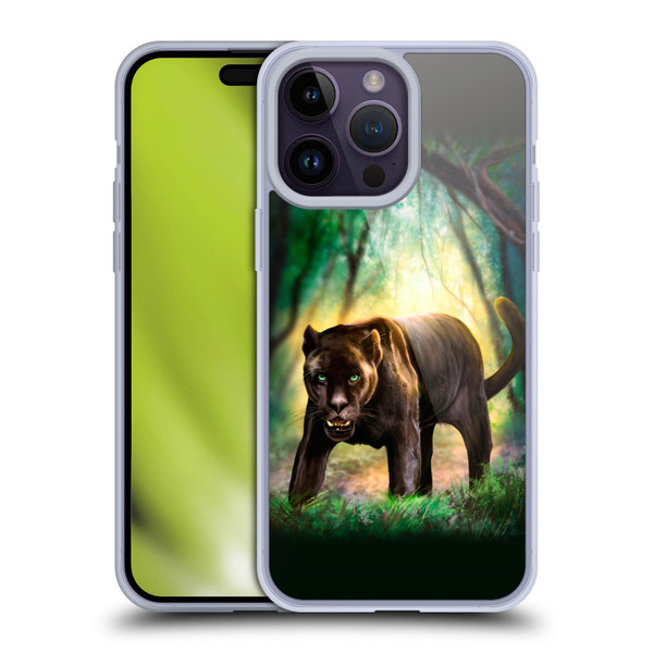Anthony Christou Fantasy Art Black Panther Soft Gel Case for Apple iPhone 14 Pro Max