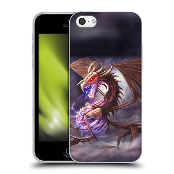 Anthony Christou Fantasy Art Bone Dragon Soft Gel Case for Apple iPhone 5c