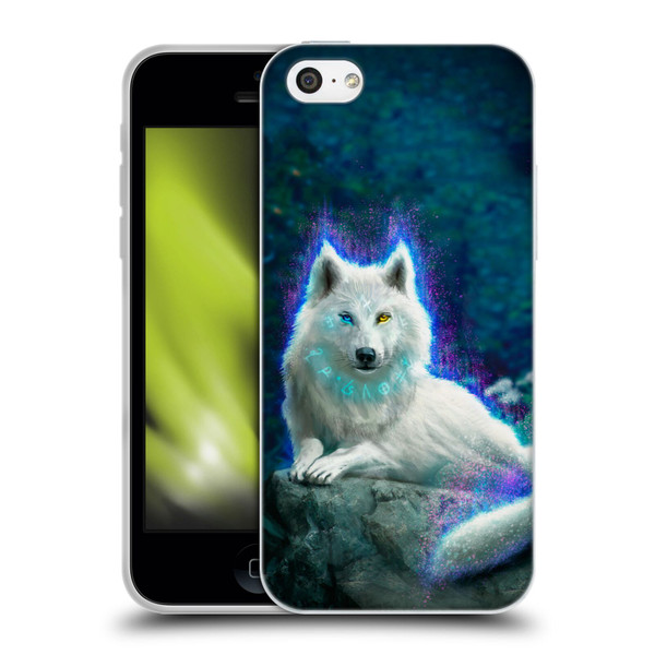 Anthony Christou Fantasy Art White Wolf Soft Gel Case for Apple iPhone 5c