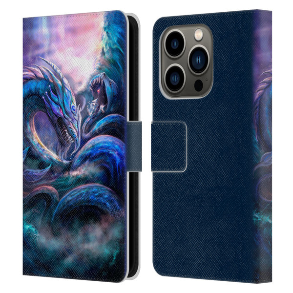 Anthony Christou Fantasy Art Leviathan Dragon Leather Book Wallet Case Cover For Apple iPhone 14 Pro