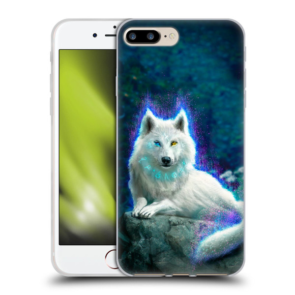 Anthony Christou Fantasy Art White Wolf Soft Gel Case for Apple iPhone 7 Plus / iPhone 8 Plus