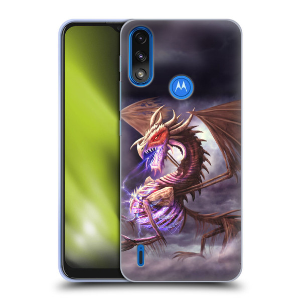 Anthony Christou Fantasy Art Bone Dragon Soft Gel Case for Motorola Moto E7 Power / Moto E7i Power