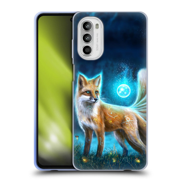 Anthony Christou Fantasy Art Magic Fox In Moonlight Soft Gel Case for Motorola Moto G52
